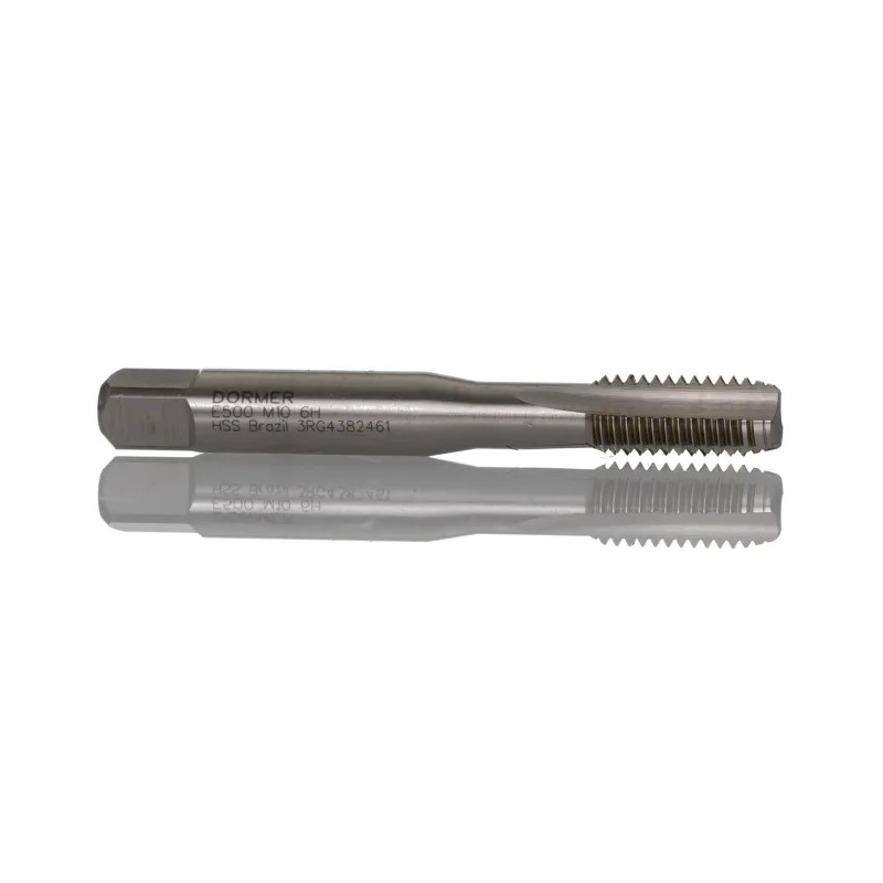 Dormer High-Speed Steel (HSS) Machine Threading Tap M10 Thread Size Metric Standard Straight Flute, ISO 529 E500M10NO3