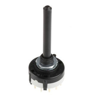 Lorlin 6 Position DPST Rotary Switch, 150mA, 250V AC/DC, Polyamide Housing, Solder Terminals CK1050