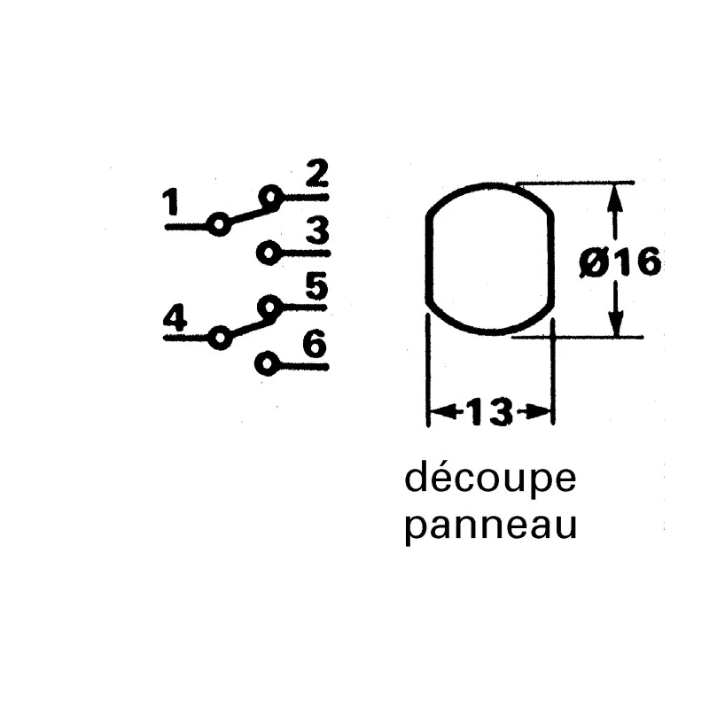 Lorlin Key Switch, Double Pole Change Over 5A 2-Position Common Key Round Bezel SRL5KS2850