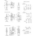 APEM Toggle Switch PCB Mount On-On DPDT Through Hole Terminal 20V DC 20V AC TL46P0050