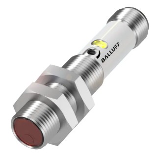 BALLUFF Diffuse Photoelectric Sensor, Barrel Sensor, 400 mm Detection Range, PNP Output, IP67 Rated BOS01Y2
