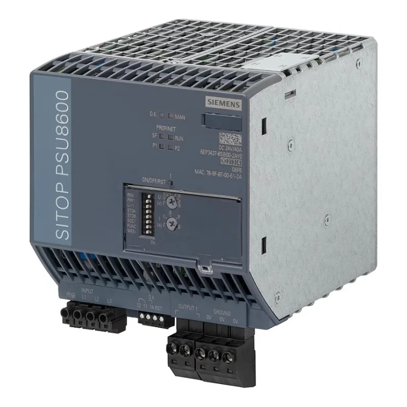 Siemens SITop Switched Mode DIN Rail Power Supply 3-Phase AC Input 400-500V AC, 24V DC Output, 40A, 960W 6EP3437-8SB00-2AY0