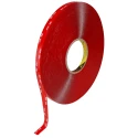3M 4910F VHB Transparent Double Sided Adhesive Foam Tape, 12mm Width x 33m Length x 1mm Thickness 7000033116