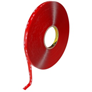 3M 4910F VHB Transparent Double Sided Adhesive Foam Tape, 12mm Width x 33m Length x 1mm Thickness 7000033116
