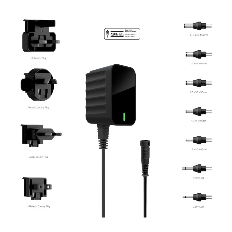 Friwo AC/DC Adapter Australia EU UK US 12V DC Output 600mA 7.2W EDV1960970RS