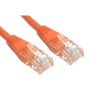 RS PRO Cat6 Ethernet Cable, 0.5 m, Orange RJ45 Male to RJ45 Male, U/UTP PVC 240-6296