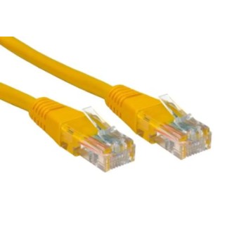 RS PRO Cat5e Ethernet Cable 15 m Yellow RJ45 Male to RJ45 Male U/UTP PVC 240-6352