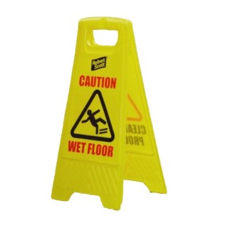 Robert Scott Warning Sign Frame Polypropylene 620mm Height 300mm Width English 101423
