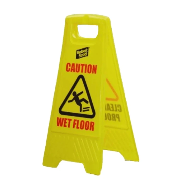 Robert Scott Warning Sign Frame Polypropylene 620mm Height 300mm Width English 101423