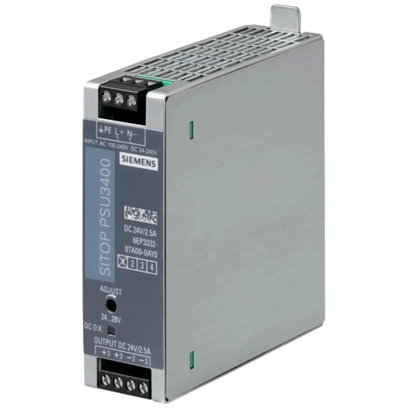 Siemens SITop DC/DC Converter 24V DC Output, 5A Current, 28-60V DC Input, Max Temperature 70°C Model 6EP3332-0TA00-0AY0