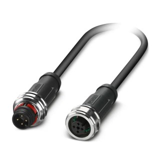Phoenix Contact Sensor Actuator Cable M12 Male to M12 Female Connectors 250V Polyurethane Jacket 1.5m 1224019
