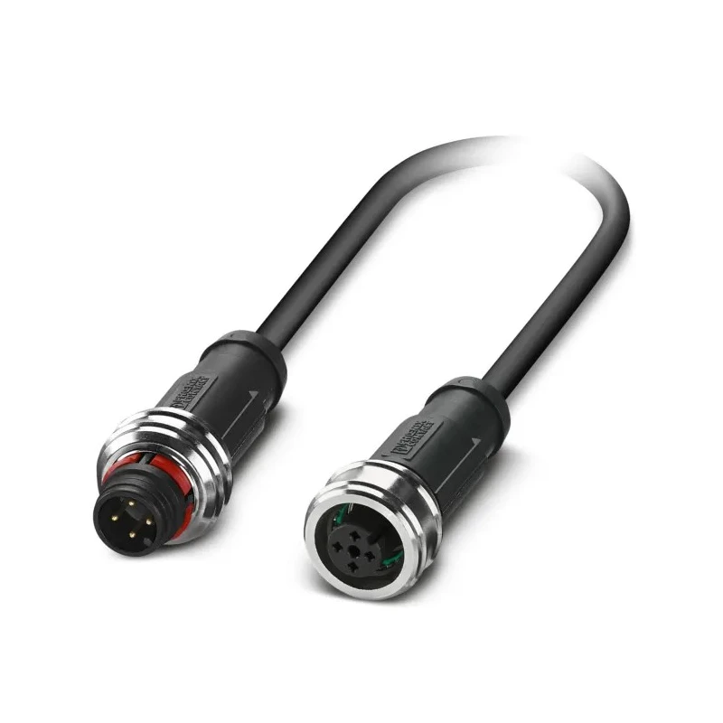 Phoenix Contact Sensor Actuator Cable M12 Male to M12 Female Connectors 250V Polyurethane Jacket 1.5m 1224019