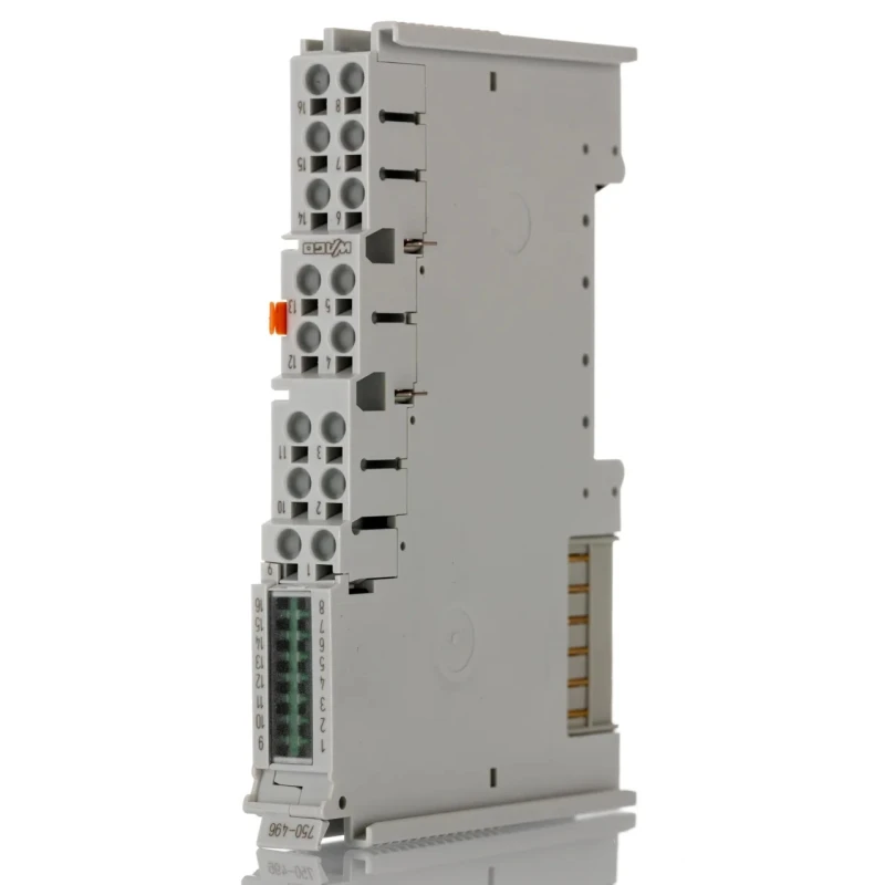 WAGO Series 750 Analogue Module Current Input 8 I/Os 24V Compact DIN Rail Mount 750-496