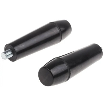 RS PRO Steel Tapered Handle, Male Thread M8 x 8 mm Thread Length, Wood Reinforced Phenolic Handle, Steel Shaft, 80mm 686-222