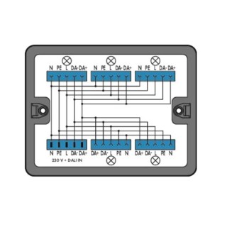 WAGO Distribution Board 25A Polyamide 66 Black 5 Way Wall Mount 250V IP20 899-631/313-000