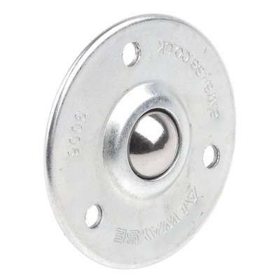 ALWAYSE Ball Transfer Unit 19 mm Ball Diameter 3-Hole Flange Mount with 25kg Load Steel 300613