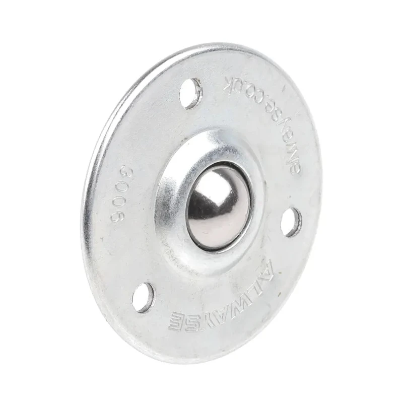 ALWAYSE Ball Transfer Unit 19 mm Ball Diameter 3-Hole Flange Mount with 25kg Load Steel 300613