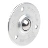 ALWAYSE Ball Transfer Unit 19 mm Ball Diameter 3-Hole Flange Mount with 25kg Load Steel 300613