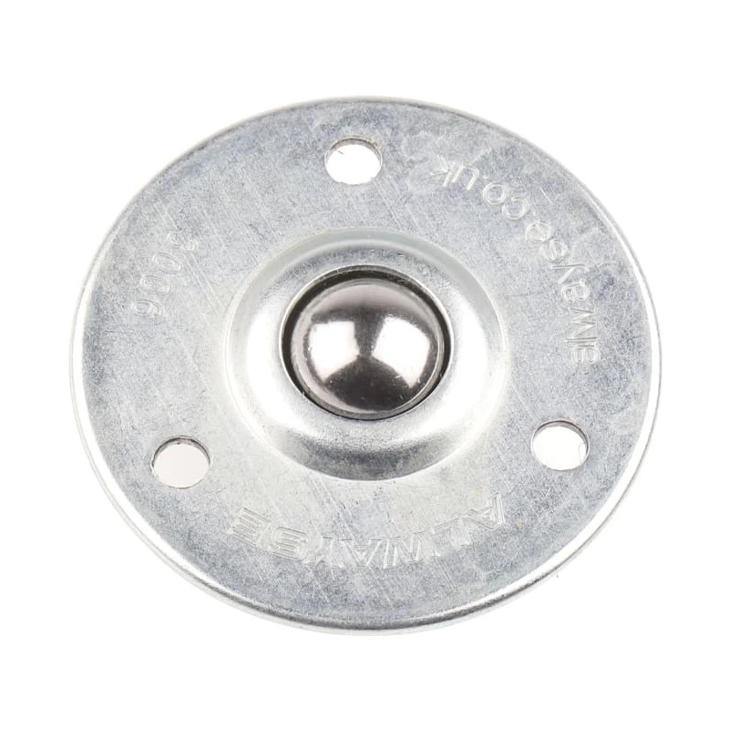 ALWAYSE Ball Transfer Unit 19 mm Ball Diameter 3-Hole Flange Mount with 25kg Load Steel 300613
