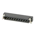 Molex Zero-Hachi Series Right Angle Surface PCB Header, 10 Contacts, 0.8 mm Pitch, 1 Row, Shrouded 214721-0100