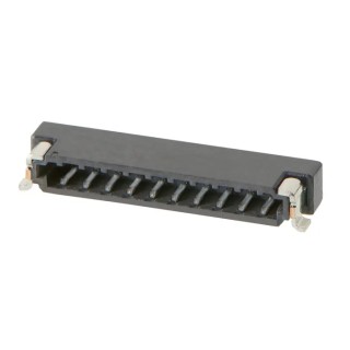 Molex Zero-Hachi Series Right Angle Surface PCB Header, 10 Contacts, 0.8 mm Pitch, 1 Row, Shrouded 214721-0100