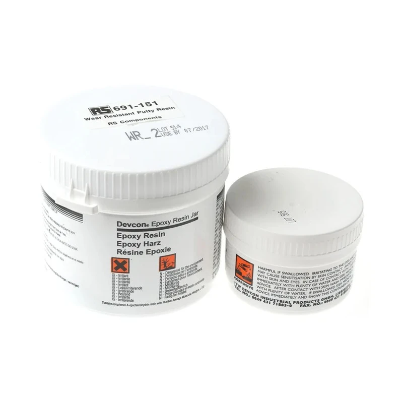 ITW Devcon Filled Epoxy Wear Resistant Putty Adhesive, Mix Ratio 9:1, Max Operating Temp 121°C, 60 min Pot Life 691-151