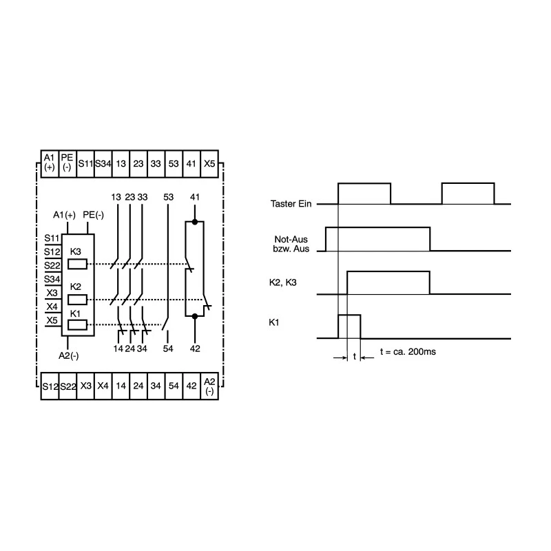 Dold Safety Relay Safety Interlock Switch 3 Safety Contacts 1 Auxiliary Contact DIN Rail Mount BN5983.53 AC50/60Hz 230V