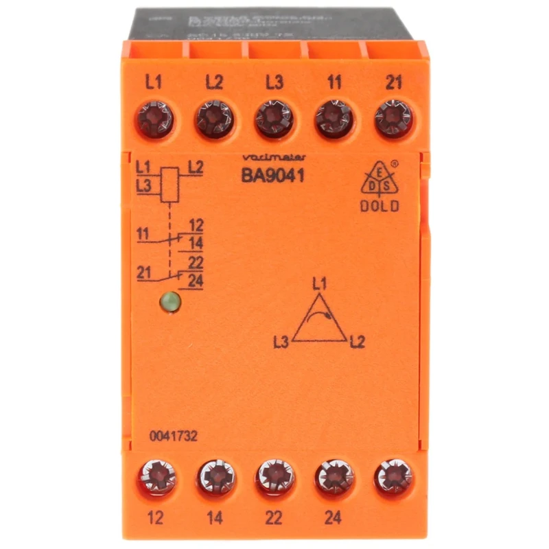 Dold Monitoring Relay 3 Phase 0.8 to 1.1 UN Monitor Range DPDT Contact Configuration DIN Rail Mount BA9041