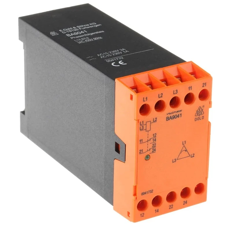 Dold Monitoring Relay 3 Phase 0.8 to 1.1 UN Monitor Range DPDT Contact Configuration DIN Rail Mount BA9041