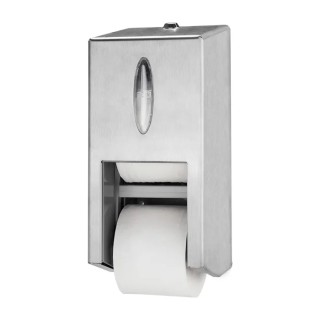 Tork Grey Metal Dual Toilet Roll Dispenser 143 mm x 325 mm x 149 mm 472019