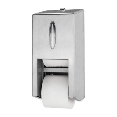 Tork Grey Metal Dual Toilet Roll Dispenser 143 mm x 325 mm x 149 mm 472019