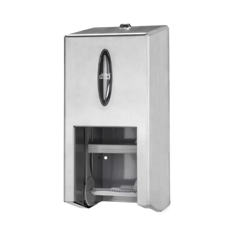 Tork Grey Metal Dual Toilet Roll Dispenser 143 mm x 325 mm x 149 mm 472019