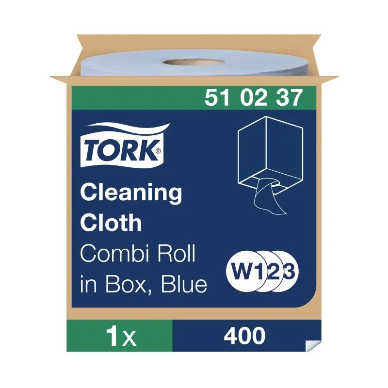 Tork Dry Multi-Purpose Centrefeed Wipes 380 x 315 mm Blue 400 Per Pack 510237