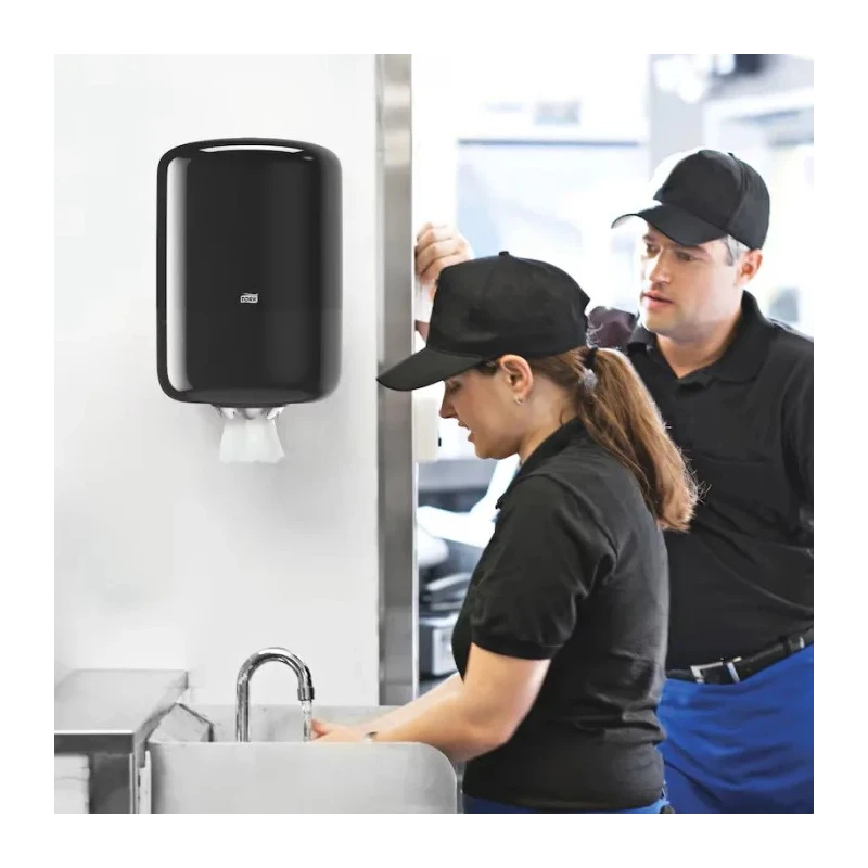 Tork Wall-Mounted Black Plastic Wipe Dispenser 239mm Width 360mm Height 227mm Depth 559008