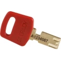 Brady Red Nylon Safety Padlock with 6.35 mm Plastic Shackle NYL-RED-38PL-KD6PK