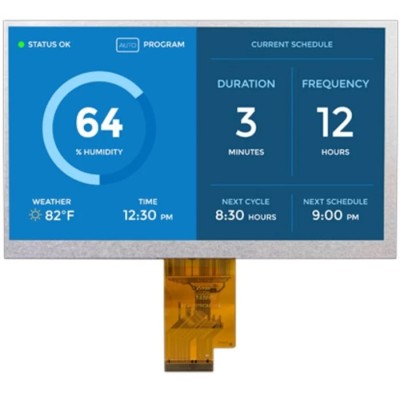 Displaytech 7 in LCD Colour Display Touch Screen 1024 x 600 Pixel DT070DTFT-IPS-PTS