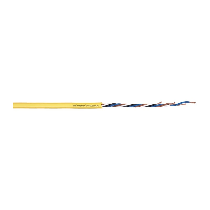 Igus Chainflex CF77.UL Control Cable 12 Cores 1.5mm² Unscreened 100m Black Polyvinyl Chloride Sheath CF77.UL.15.12.D (100m)