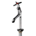 Pegler Yorkshire Chrome Plated Brass Twist Handle High Neck Hot Sink Tap BSP 303007