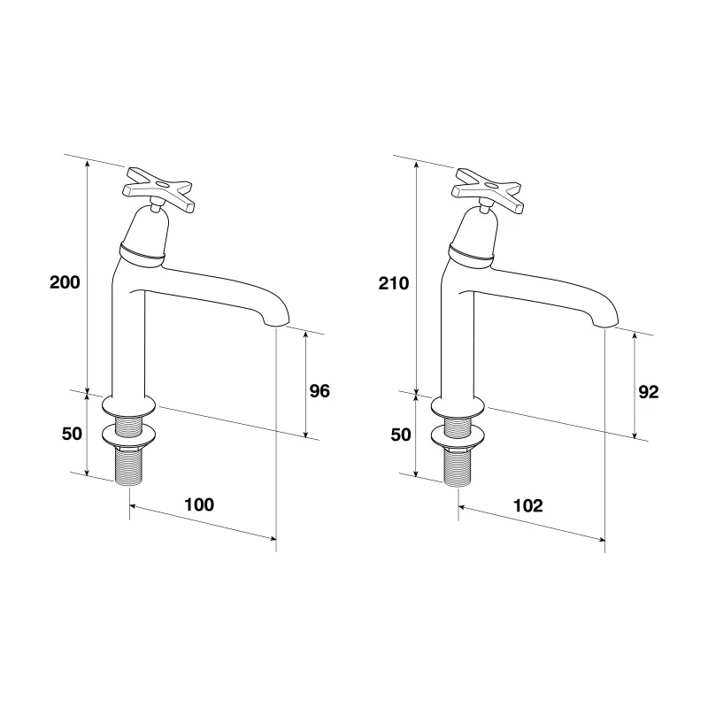 Pegler Yorkshire Chrome Plated Brass Twist Handle High Neck Hot Sink Tap BSP 303007
