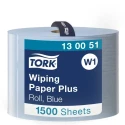 Tork Roll Paper Towel, 2 Ply, 23.5 cm Width, 510 m Length, 1500 Sheets, Blue, FSC Certified 130051