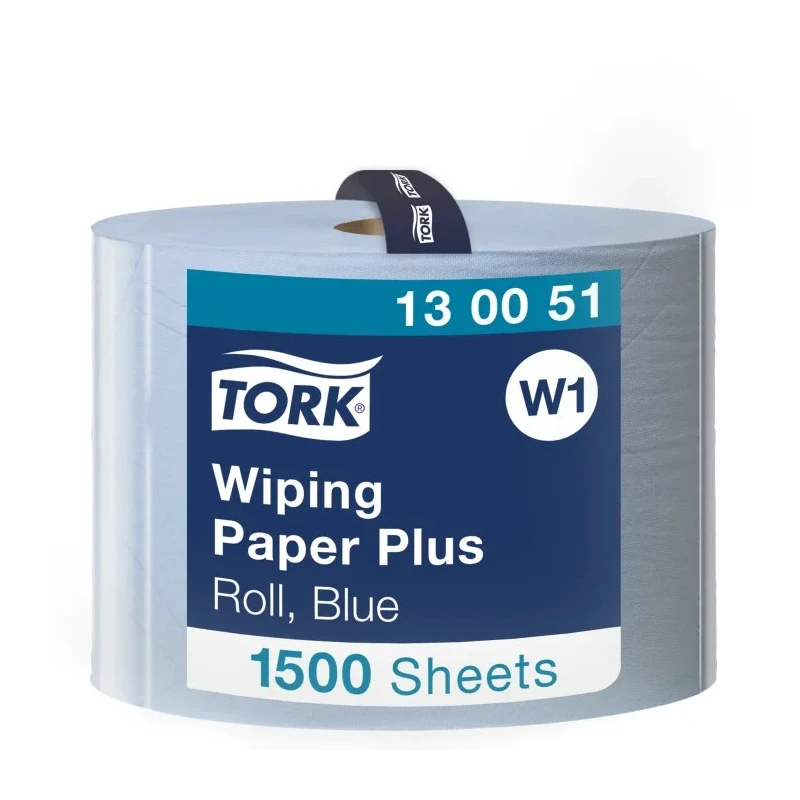 Tork Roll Paper Towel, 2 Ply, 23.5 cm Width, 510 m Length, 1500 Sheets, Blue, FSC Certified 130051