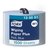 Tork Roll Paper Towel, 2 Ply, 23.5 cm Width, 510 m Length, 1500 Sheets, Blue, FSC Certified 130051