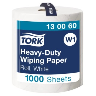 Tork Roll Paper Towel 2 Ply, 340000 x 369 mm Sheet Size, 1000 Sheets, White, Heavy-Duty Roll 130060