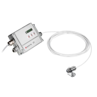 Optris Infrared Temperature Sensor Screw Mount 12mm Diameter Adjustable Emissivity -50 °C to 975 °C CATCTLT15CB3K