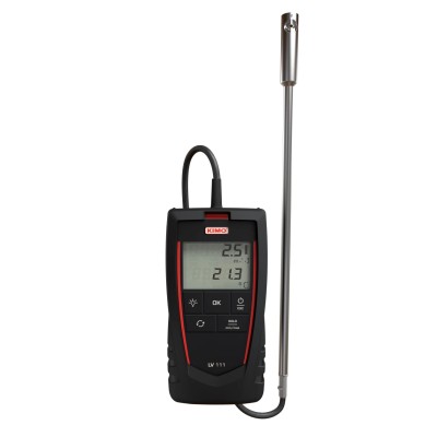 KIMO Rotary Vane Anemometer Air Velocity Air Flow 25 m/s LV 111 S