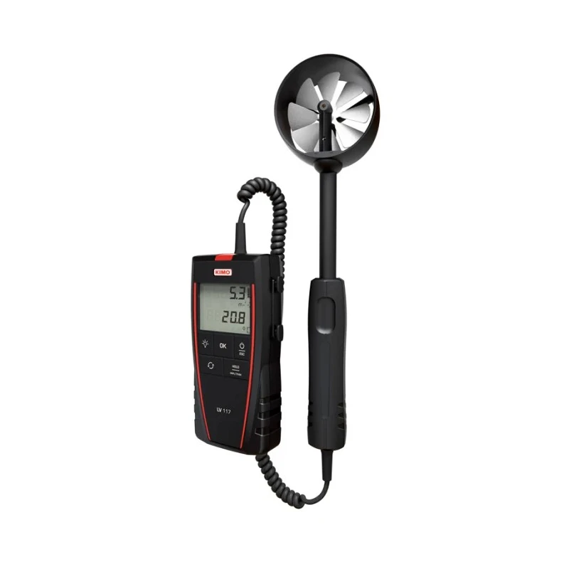 KIMO Rotary Vane Anemometer Air Flow and Air Velocity Meter 35 m/s LV 117 S