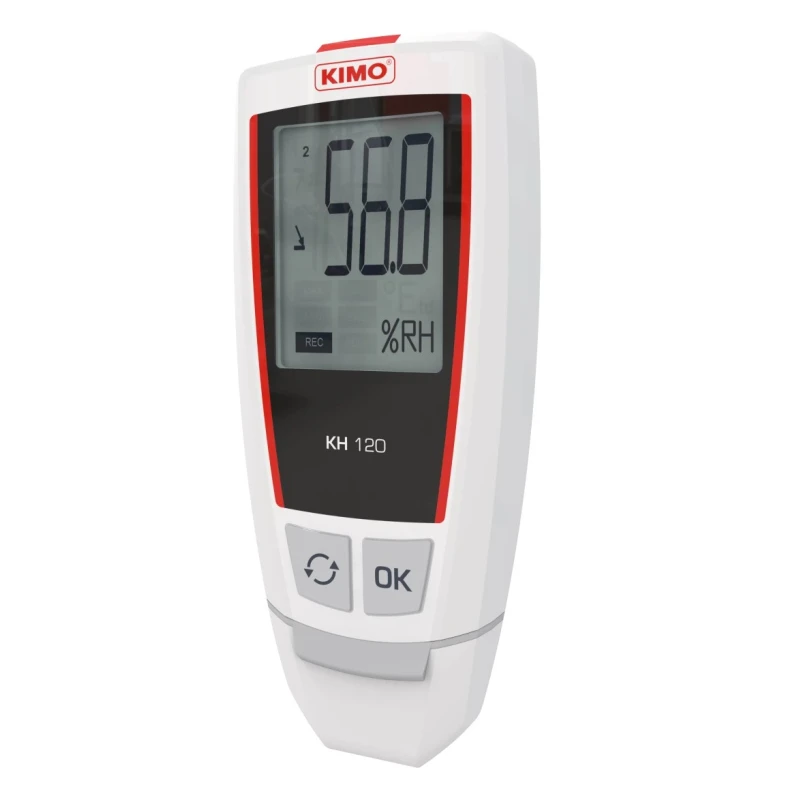 KIMO Temperature & Humidity Data Logger, USB Interface, Battery Powered, LCD Display KH-120