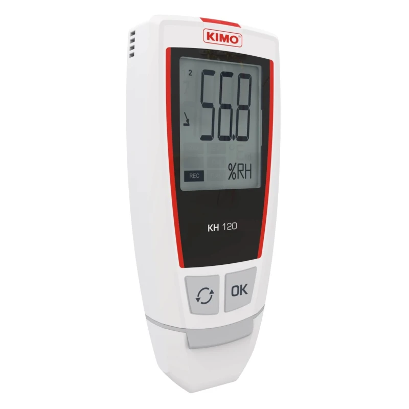 KIMO Temperature & Humidity Data Logger, USB Interface, Battery Powered, LCD Display KH-120