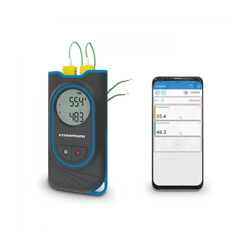 SAUERMANN. Digital Thermometer K Probe Type, 2 Inputs, 1300°C Max Temperature, ±0.4°C Accuracy SI-TT3