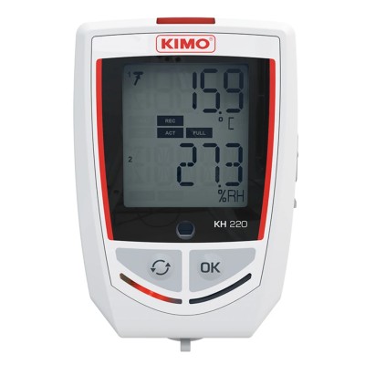 KIMO Temperature & Humidity Data Logger 3 Channel USB Interface 0.4 °C Accuracy KH-220-O